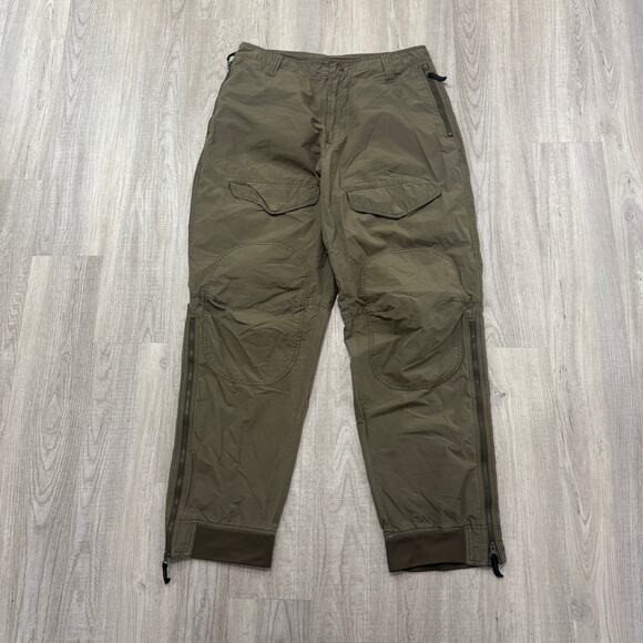 Vintage Unionbay Cargo Pants Men's 34 x 34 Green Brown Paratrooper Army Utility - Picture 1 of 9
